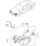 Diagram for 2002 Kia Spectra Headlight Bulb - K997031550