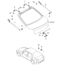 Diagram for 2001 Kia Spectra Door Hinge - 0K2B162210