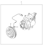 Diagram for 2001 Kia Sephia A/C Compressor - 1K2NA61450