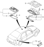 Diagram for 1997 Kia Sephia Dome Light - 0K9B051310B06