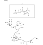 Diagram for 2000 Kia Spectra Parking Brake Cable - 0K2A144410F