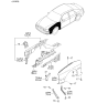 Diagram for 2002 Kia Spectra Engine Mount - 0K2A153250A