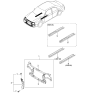 Diagram for 2000 Kia Spectra Radiator Support - 0K2BA53100A