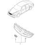 Diagram for 2001 Kia Spectra Grille - 0K2S150710