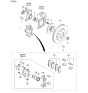 Diagram for Kia Spectra Brake Caliper Repair Kit - 0K01133671