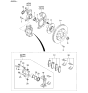 Diagram for 2001 Kia Spectra Brake Caliper Repair Kit - 0K01133671