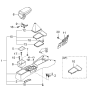 Diagram for 2000 Kia Spectra Center Console Base - 0K2S364410AME