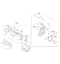 Diagram for 2008 Kia Sorento Parking Brake Cable - 597603E500