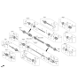 Diagram for Kia Niro EV Axle Shaft - 49500AO000