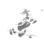 Diagram for Kia Niro EV Center Console Base - 84611AT000EWR