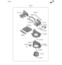 Diagram for 2024 Kia Niro EV Blower Motor - 97100AO010