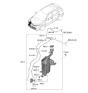 Diagram for 2023 Kia Niro Washer Reservoir - 98610AT100