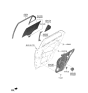 Diagram for 2023 Kia Niro EV Window Regulator - 83471AT000