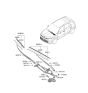 Diagram for Kia Niro Wiper Arm - 98311AT000