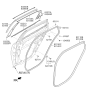 Diagram for Kia Optima Hybrid Weather Strip - 83220D4000