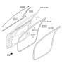 Diagram for 2016 Kia Optima Door Seal - 82110D5000