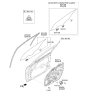 Diagram for Kia Optima Window Motor - 82450D4000