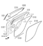 Diagram for Kia K900 Door Seal - 831703T000