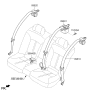 Diagram for Kia K900 Seat Belt - 898503T510AYK