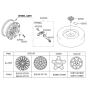 Diagram for 2017 Kia K900 Spare Wheel - 529103T670