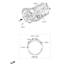 Diagram for 2017 Kia K900 Transmission Assembly - 450004F012