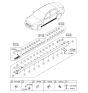 Diagram for Kia K900 Door Moldings - 877223T000