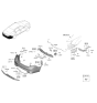 Diagram for Kia Cadenza Bumper - 86611F6540