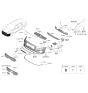 Diagram for Kia Cadenza Bumper - 86511F6500