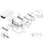 Diagram for Kia Cadenza License Plate - 86519F6600