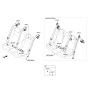 Diagram for 2023 Kia Rio Seat Belt - 89830H9500WK