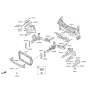 Diagram for Kia Rio Radiator Support - 64101H9000