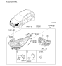 Diagram for 2022 Kia Rio Headlight Cover - 92140M4000