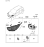 Diagram for 2019 Kia Cadenza Headlight Cover - 921402W600