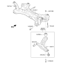 Diagram for 2020 Kia Rio Front Cross-Member - 62400H9050