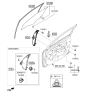 Diagram for Kia Rio Window Run - 82540H9000