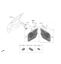 Diagram for Kia Niro Power Window Switch - 93571AT200