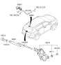 Diagram for Kia Sportage Wiper Pivot - 98700D9000