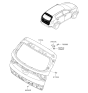 Diagram for Kia Sportage Liftgate Hinge - 79710D9000