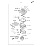 Diagram for Kia Sportage Blower Motor - 97206D3000