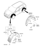 Diagram for 2022 Kia Sportage Mud Flaps - 86832D9001