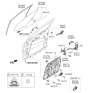 Diagram for Kia Sportage Window Run - 82540D9000