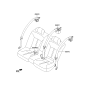 Diagram for Kia K900 Seat Belt - 898503T500AYK