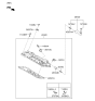 Diagram for Kia Sedona Valve Cover Gasket - 224413CGA1