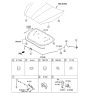 Diagram for Kia K900 Hood Latch - 811303T000