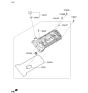 Diagram for 2017 Kia K900 Valve Cover Gasket - 224413F460