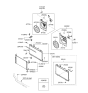 Diagram for 2003 Kia Spectra Fan Shroud - 253502F000