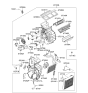 Diagram for 2003 Kia Spectra Heater Core - 971382F005