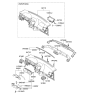 Diagram for 2008 Kia Spectra Steering Column Cover - 848512F100GW