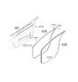 Diagram for 2008 Kia Spectra Weather Strip - 821102F00087