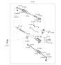 Diagram for 2007 Kia Spectra5 SX Rack And Pinion - 577002F101